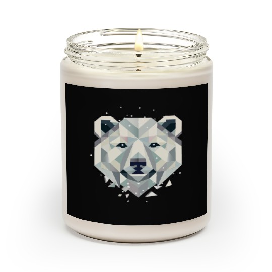abstract polar bear-powerful elegance of the north Scented Candles