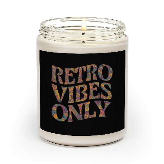 Retro Vibes Only Psychedelic 60s 70s Style Scented Candles