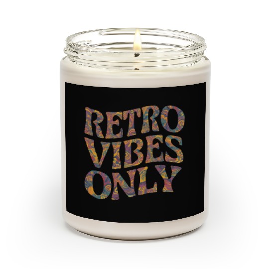 Retro Vibes Only Psychedelic 60s 70s Style Scented Candles