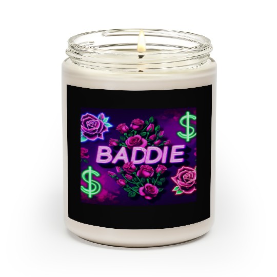 BADDIE in Neon Pink Scented Candles