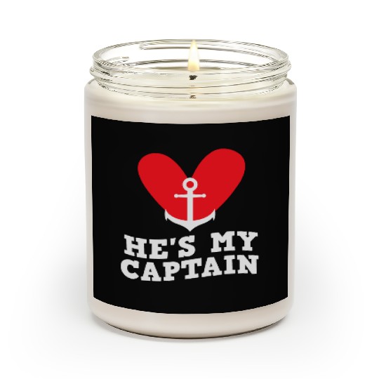 He's My captain Matching couple valentine's day Scented Candles