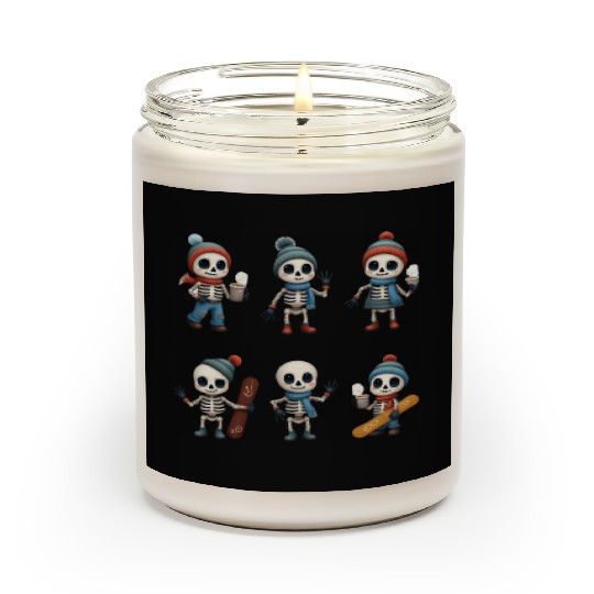 Kawaii Skeleton Winter Collection | Cute Merch Scented Candles