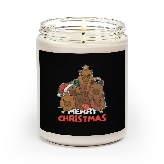 Capybara Christmas Tree Merry Christmas Scented Candles