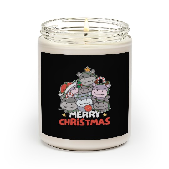 Hippo Christmas Tree Merry Christmas Scented Candles