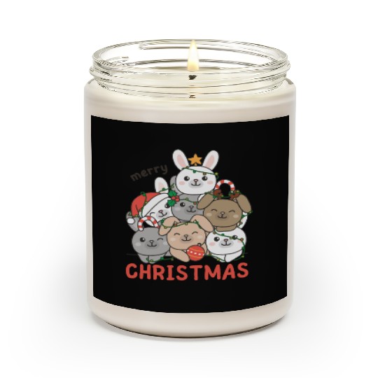 Bunny Christmas Tree Merry Christmas Scented Candles