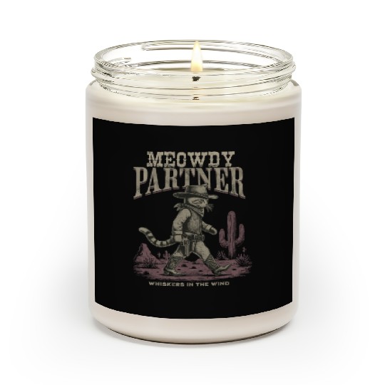 Meowdy Partner Whiskers In The Wind Cowboy Cat Scented Candles