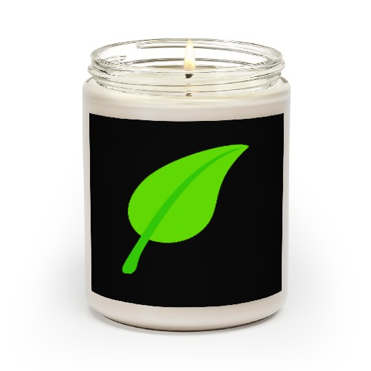 Green Beautiful Leaf Eco Spring Summer Cool Nature Scented Candles
