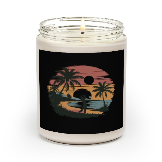 Coastal Golf Silhouette | Seaside Sun and Sports Scented Candles