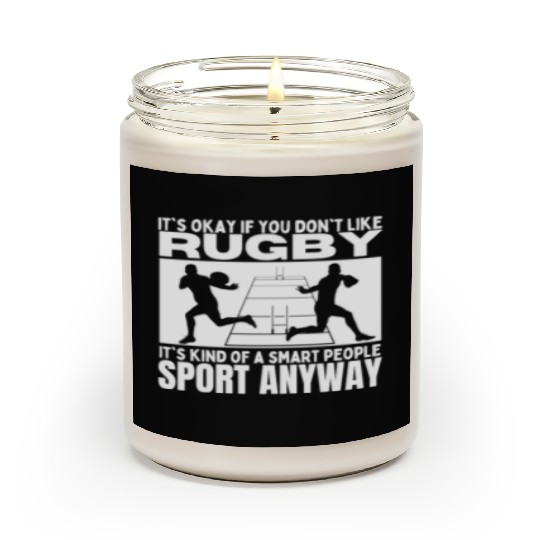 Rugby Is For Smart People Funny Rugby Player Scented Candles