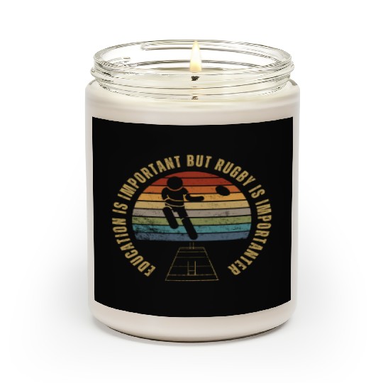 Rugby Player Education Is Important Funny Rugby Scented Candles