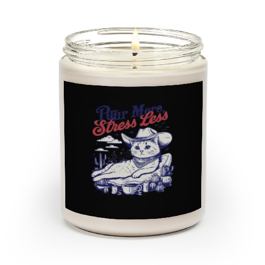 Cat Cowboy Chill Vibes Scented Candles