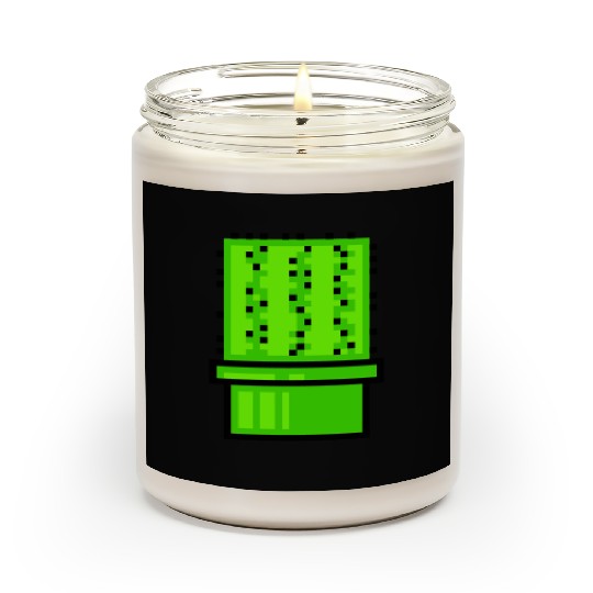 Cactus Cacti Retro Video Game Pixel Flower Pot Scented Candles