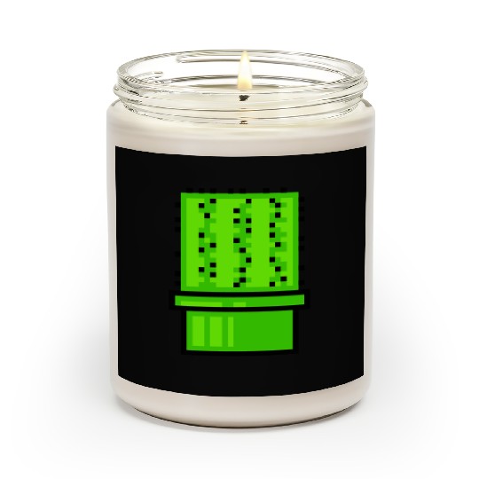 Cactus Cacti Retro Video Game Pixel Flower Pot Scented Candles