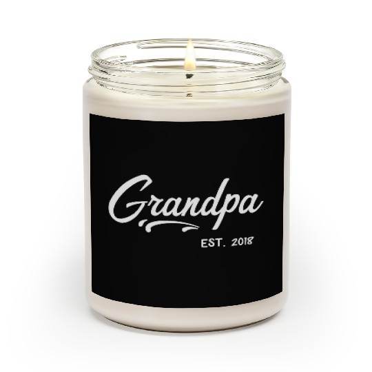 Grandparents Grandpa Established 2018 Grandfather Scented Candles