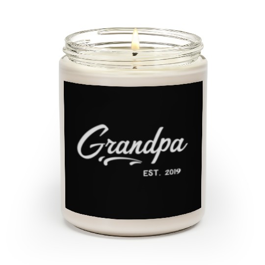 Grandparents Grandpa Established 2019 Grandfather Scented Candles
