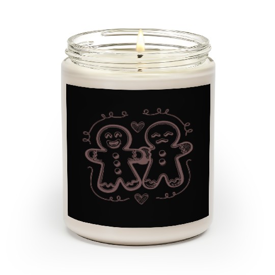 Loveable Gingerbread Couple Scented Candles