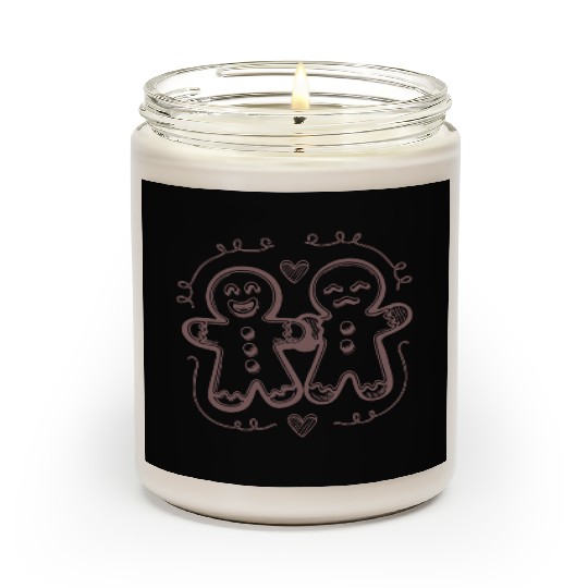Loveable Gingerbread Couple Scented Candles