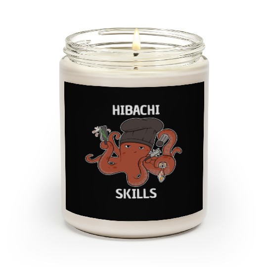 Hibachi Skills Chef Squid Octopus Scented Candles