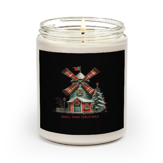 Small Town Christmas Windmill Scented Candles