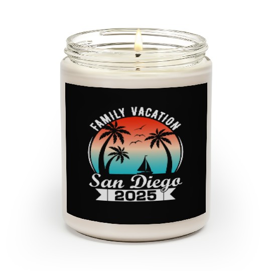 Family Vacation 2025 San Diego Summer Holiday Scented Candles