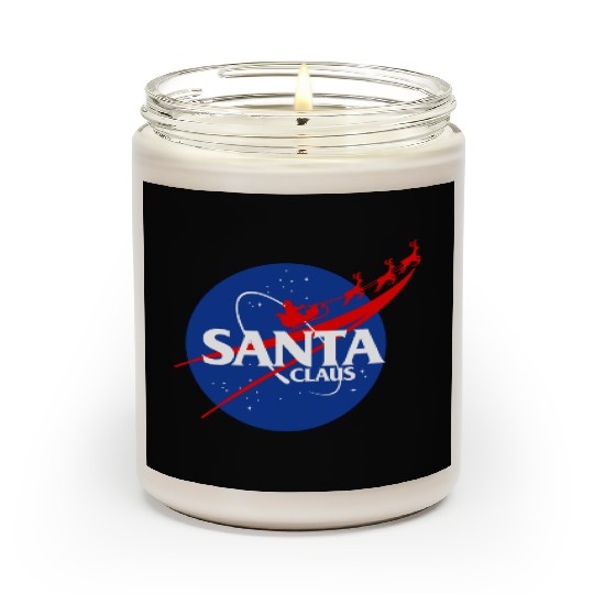 Santa claus funny parody nasa Scented Candles