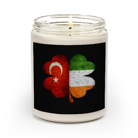 Turkish Irish Shamrock Turkey Ireland Flag Scented Candles