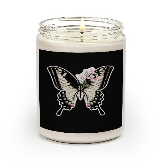 Elegant Butterfly Floral Scented Candles