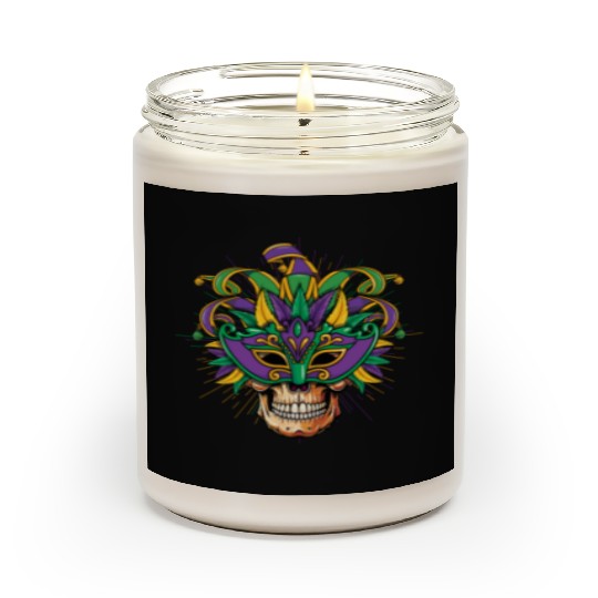 Sugarskull Mask Festival Parade Mardi Gras Scented Candles