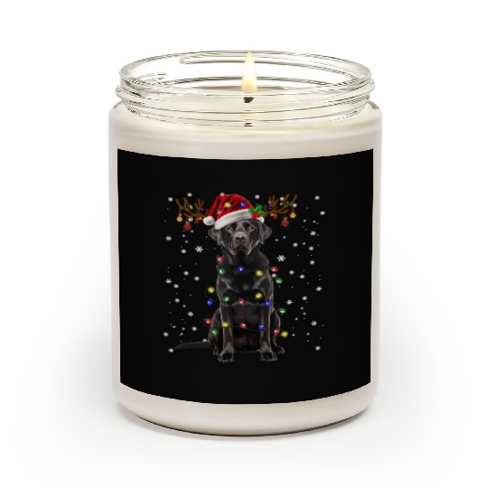 Black Lab Labrador Christmas Tree Light Scented Candles