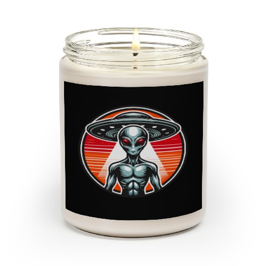 Grey Alien on Mars Scented Candles