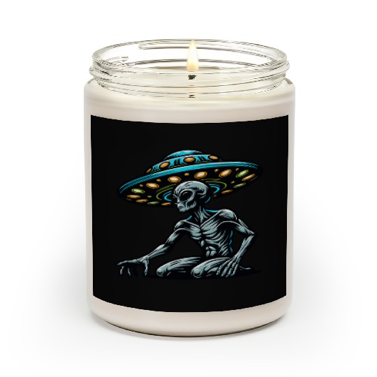 Grey Alien UFO Scented Candles