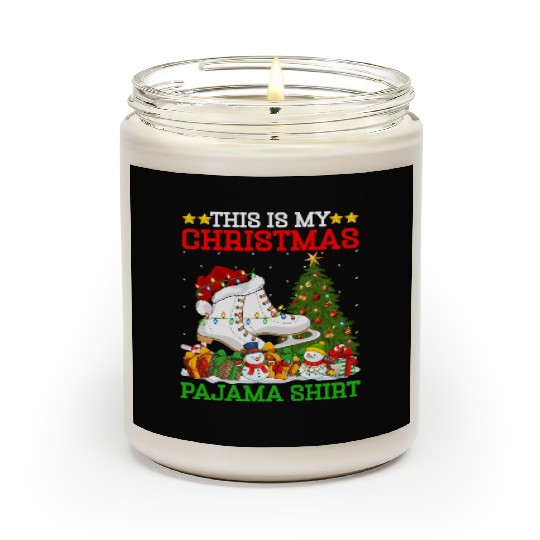 Ice Skating Christmas Tree Lights Scented Candles
