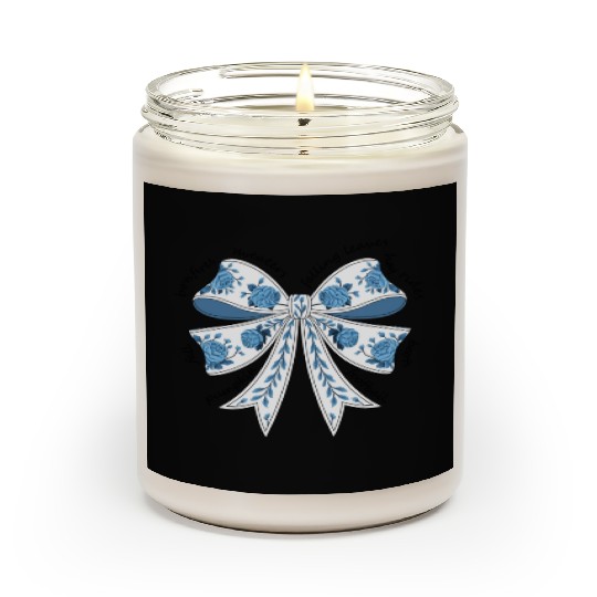 Christmas Coquette bow, Christmas santa bow Scented Candles