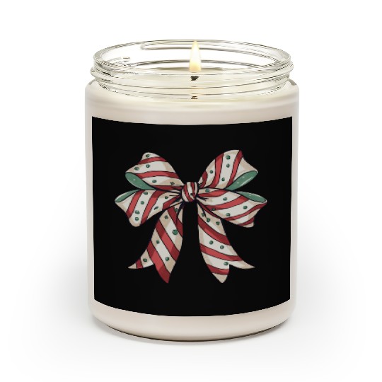 Christmas Coquette bow, Christmas Retro Scented Candles