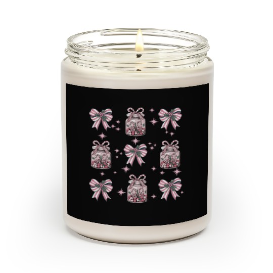 Christmas Coquette Bow, Merry Christmas Scented Candles