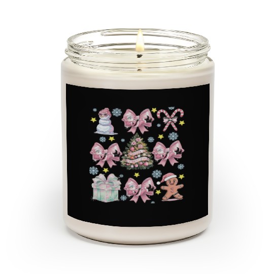 Merry Christmas, Christmas Coquette Bow Scented Candles