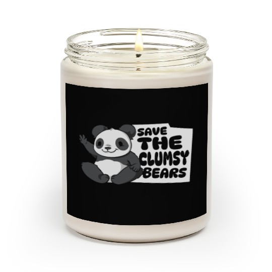 Save The Clumsy Bears Panda Bear Friend Lover Scented Candles