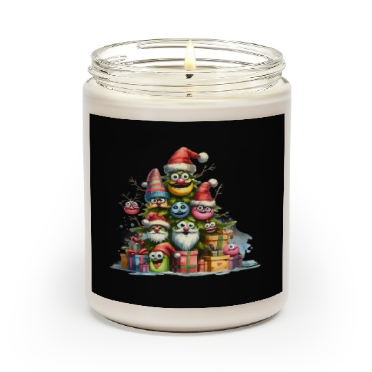 Tree Christmas, Merry Christmas, Retro, Vintage Scented Candles