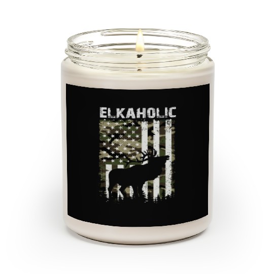 Elk Hunting Elkaholic Hunters Scented Candles