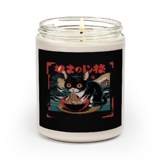 Funny Cat Ramen Japanese Cute Cat Scented Candles