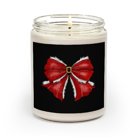 Christmas Coquette Bow, Cute Christmas Scented Candles