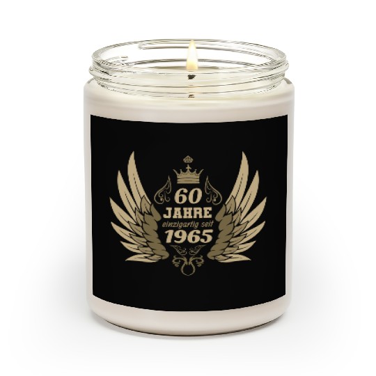 60 years unique since 1965 angel wings Scented Candles