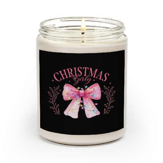 Pink Christmas Girly, Merry Christmas Scented Candles