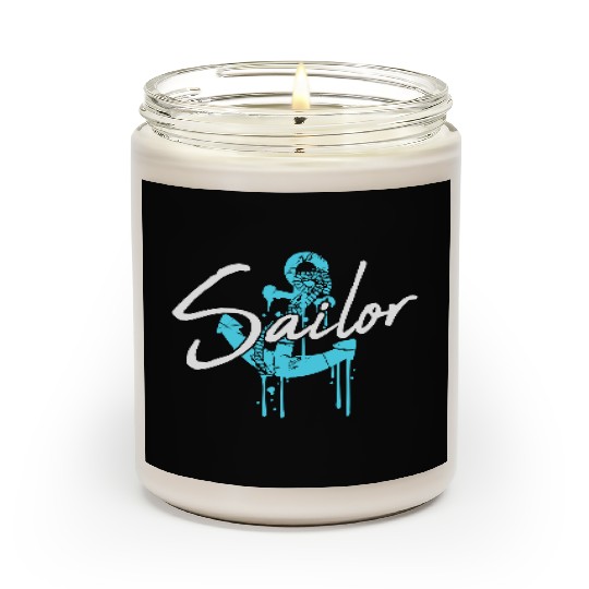 Sailor Anchor Graffiti Drops Sailing Text Saying Scented Candles