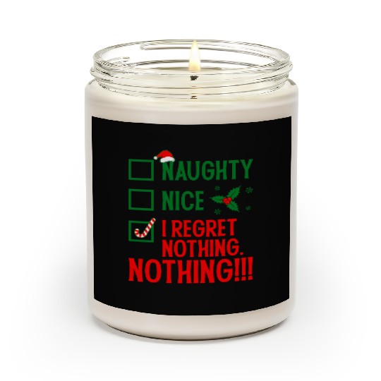 Naughty, Nice, No Regrets Christmas Scented Candles