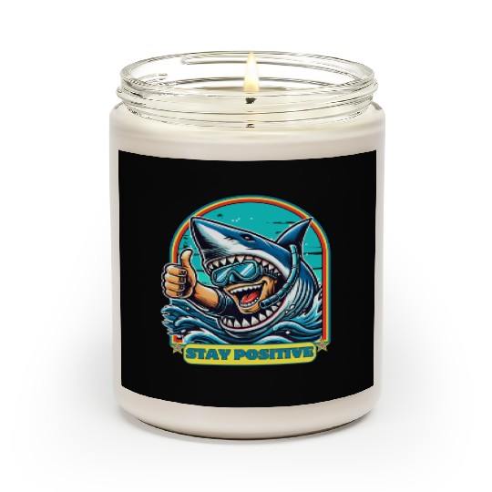 Stay Positive Shark Scented Candles