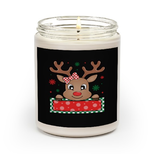 Girl Christmas Reindeer Scented Candles