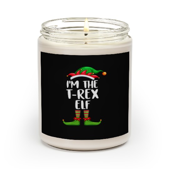 I'm The T-Rex Elf Scented Candles Matching Family Christmas