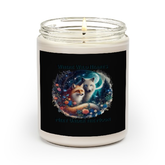 Fox and Wolf Meet Under the Moon Scented Candles