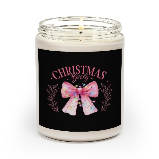 Pink Christmas Girly Scented Candles